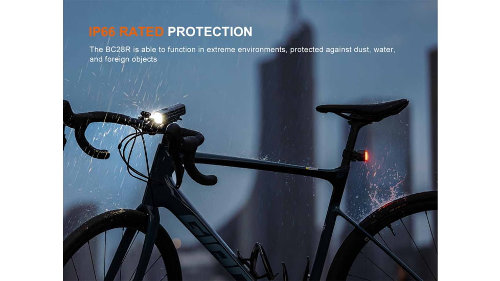 Fenix Lighting Fenix BC28R Rechargeable Lithium Ion 2500 Lumens LED Bike Light, Black, BC28RBCBK