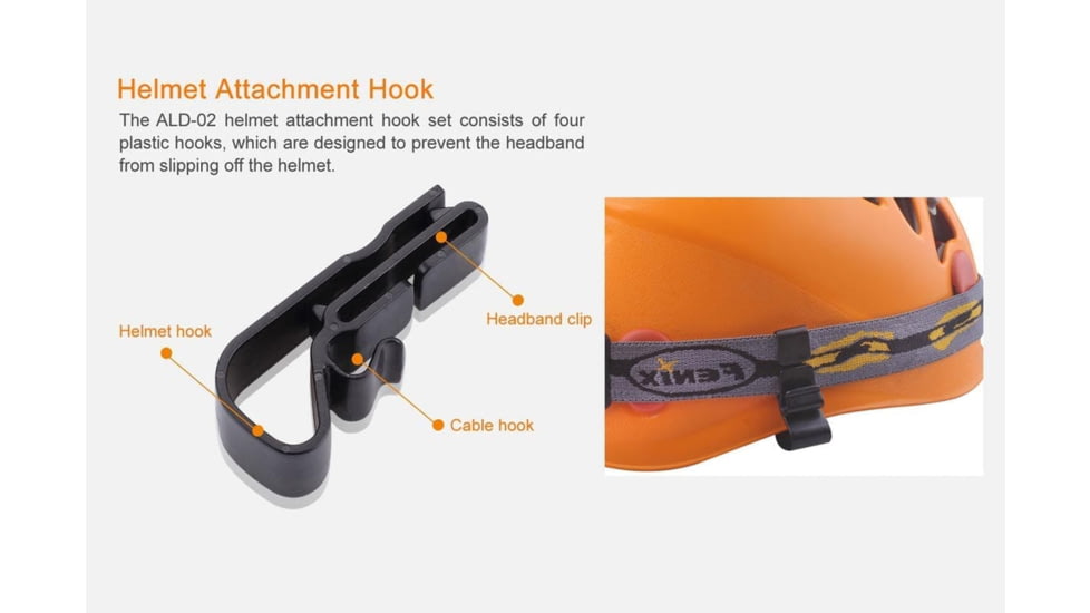 Fenix Lighting ALD-02 Helmet Headlamp Hooks