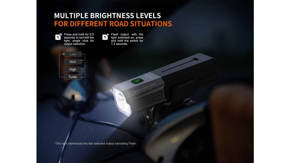 Fenix Lighting BC22R Lithium Ion 1400 Lumens Bike Lights