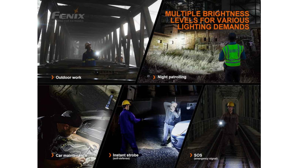 Fenix Lighting C7 Lithium Ion 3000 Lumens Luminus SST70 LED Flashlight, Black, C7STBK