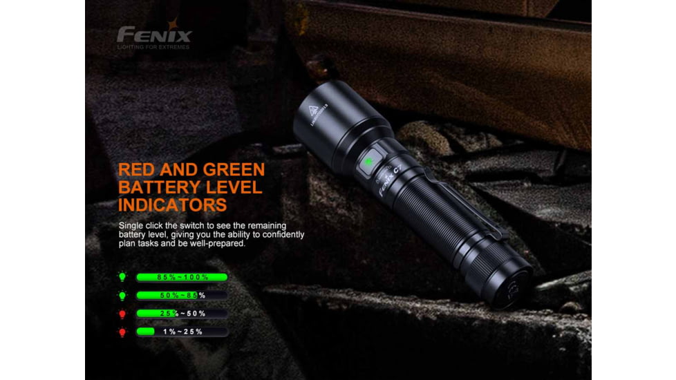Fenix Lighting C7 Lithium Ion 3000 Lumens Luminus SST70 LED Flashlight, Black, C7STBK
