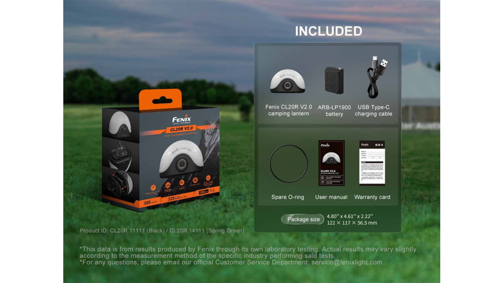 Fenix Lighting CL20R V2.0 Lithium Ion 300 Lumens Lanterns