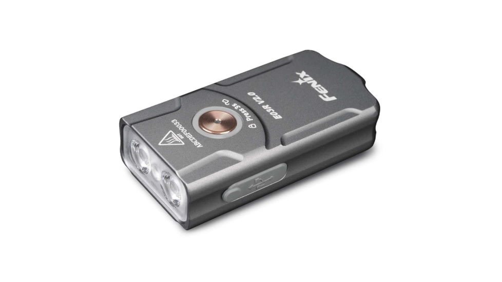 Fenix Lighting E03R V2.0 Lithium Ion 500 Lumens LED Flashlight, Gray, E03RV2GY