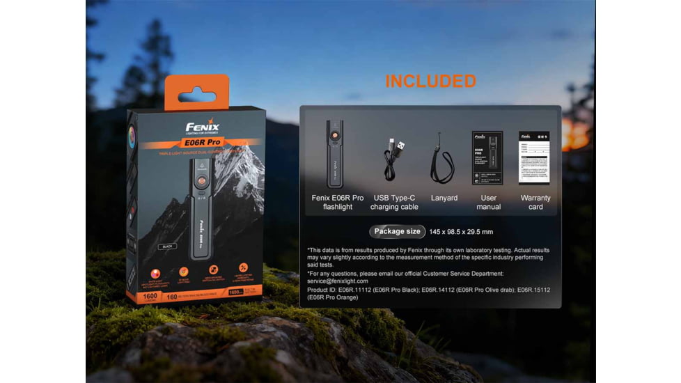 Fenix Lighting E06R PRO Lithium Ion 1600 Lumens Flashlight