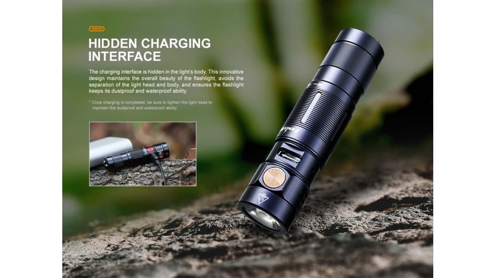 Fenix Lighting E09R Lithium Ion 600 Lumens Luminus SST20 LED Flashlight, Black, E09RSBK