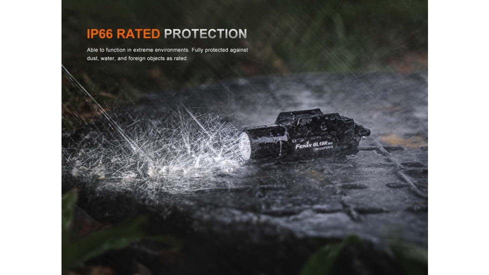 Fenix Lighting GL19R V2.0 Lithium Ion 1200 Lumens Luminus SFT25R LED Flashlight, Black, GL19RV2BK