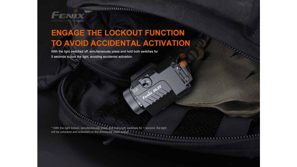 Fenix Lighting GL22 Lithium Ion 750 Lumens Luminus LED Flashlight, Black, GL22LSBK
