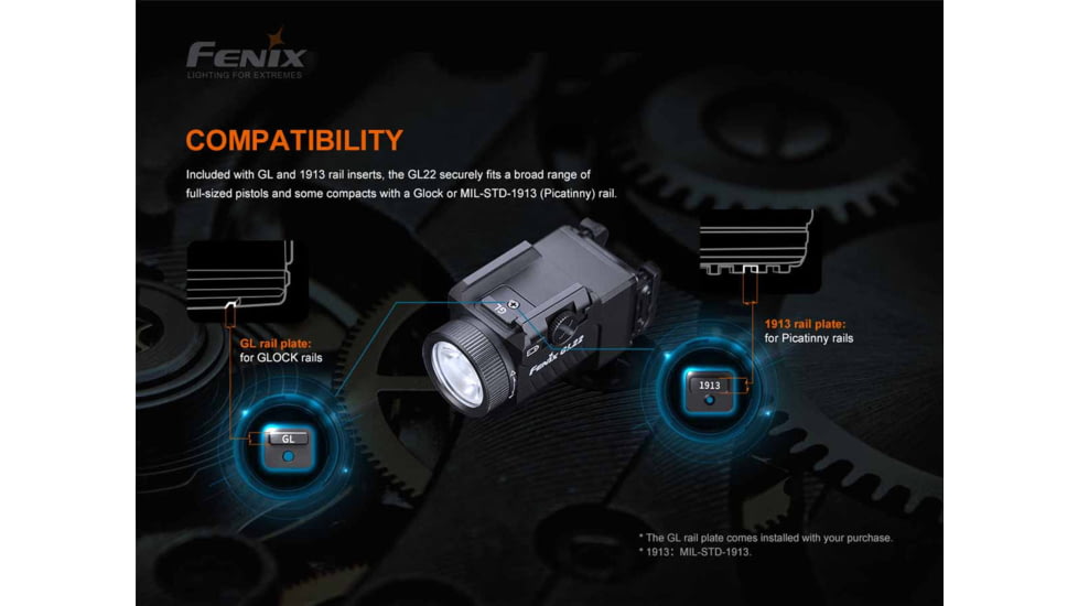 Fenix Lighting GL22 Lithium Ion 750 Lumens Luminus LED Flashlight, Black, GL22LSBK