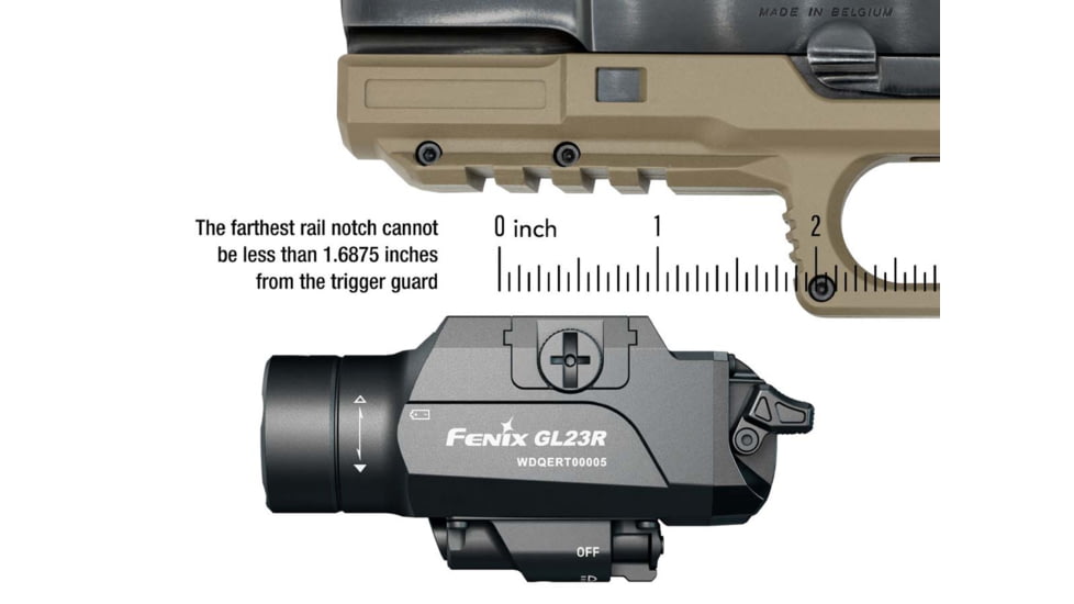 Fenix Lighting GL23R Lithium Ion 1200 Lumens Luminus SFT40 LED Flashlight, Black, GL23RGLBK