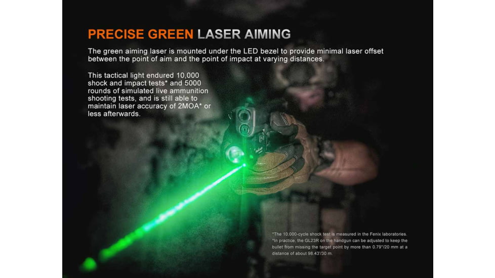 Fenix Lighting GL23R Lithium Ion 1200 Lumens Luminus SFT40 LED Flashlight, Black, GL23RGLBK