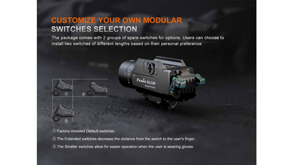 Fenix Lighting GL23R Lithium Ion 1200 Lumens Luminus SFT40 LED Flashlight, Black, GL23RGLBK