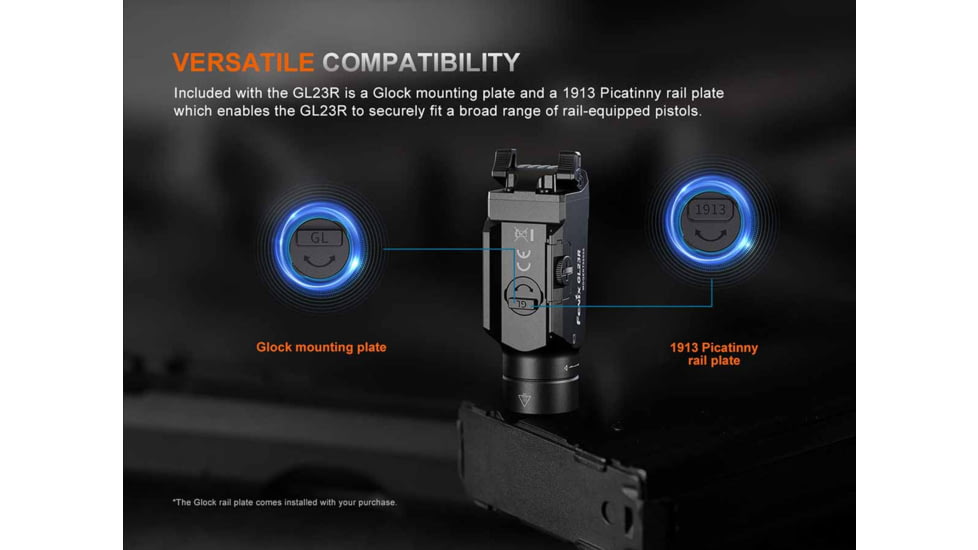 Fenix Lighting GL23R Lithium Ion 1200 Lumens Luminus SFT40 LED Flashlight, Black, GL23RGLBK