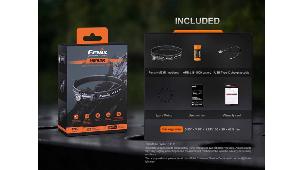Fenix Lighting HM53R Lithium Ion 1200 Lumens LED Headlamp