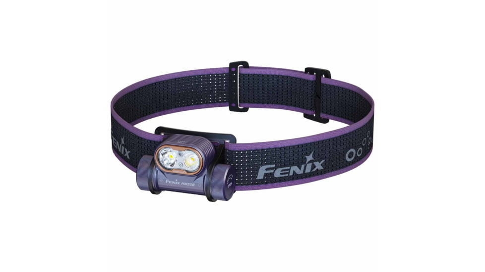 Fenix Lighting HM55R Lithium Ion 1200 Lumens Luminus SST25 LED, Luminus SST20V-Ra90 LED, 2835 LED Headlamp, Purple, HM55RSPR