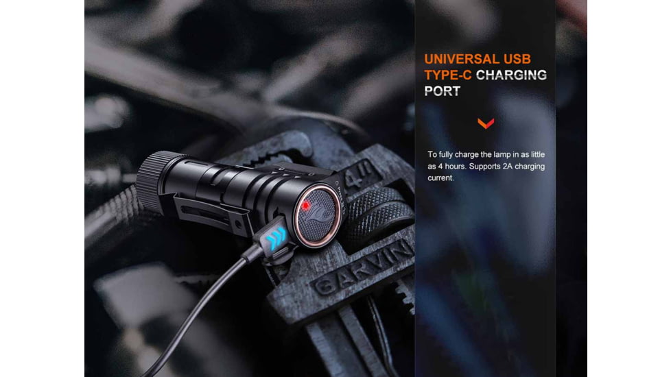 Fenix Lighting HM71R Lithium Ion 2700 Lumens Luminus SFT70 LED, Luminus SST20 CRI90 LED Headlamp, Black, HM71RSBK