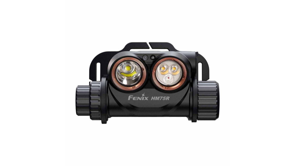 Fenix Lighting HM75R Lithium Ion 1600 Lumens Luminus SST40 LED, Luminus SST20 LED, OSRAM GR QSSPA1.23 LED Headlamp, Black, HM75RDCBK