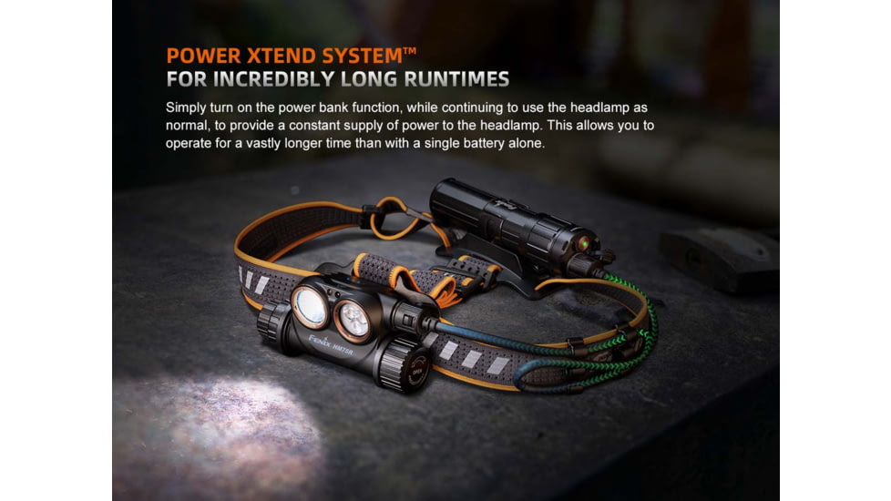 Fenix Lighting HM75R Lithium Ion 1600 Lumens Luminus SST40 LED, Luminus SST20 LED, OSRAM GR QSSPA1.23 LED Headlamp, Black, HM75RDCBK