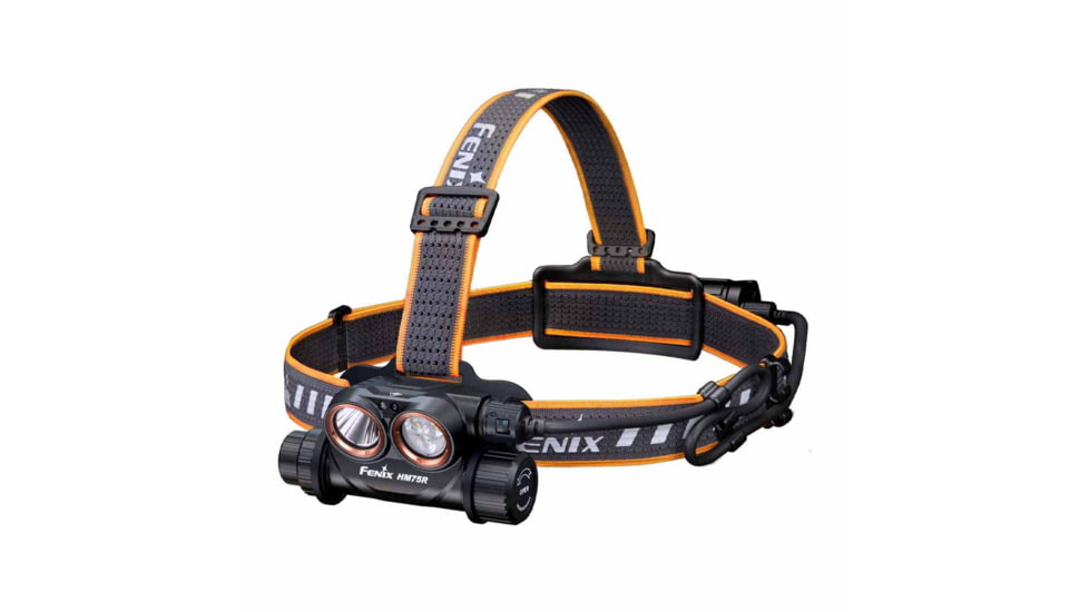 Fenix Lighting HM75R Lithium Ion 1600 Lumens Luminus SST40 LED, Luminus SST20 LED, OSRAM GR QSSPA1.23 LED Headlamp, Black, HM75RDCBK