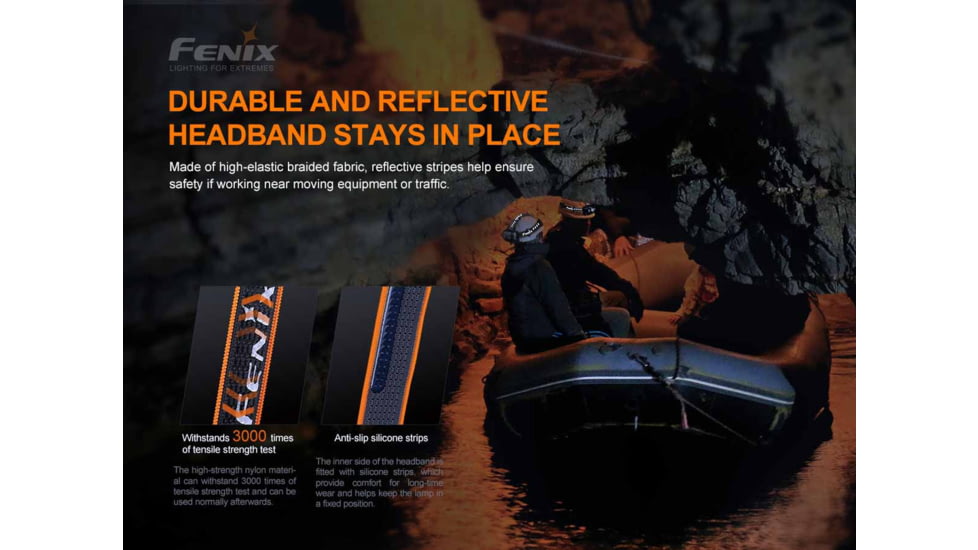 Fenix Lighting HP30R V2.0 Lithium Ion 3000 Lumens XHP50 LED, XP-G3 S4 LED Headlamp, Black, HP30V2BK