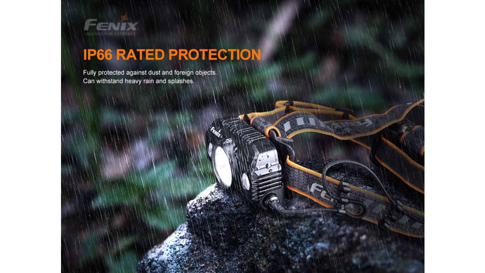 Fenix Lighting HP30R V2.0 Lithium Ion 3000 Lumens XHP50 LED, XP-G3 S4 LED Headlamp, Black, HP30V2BK