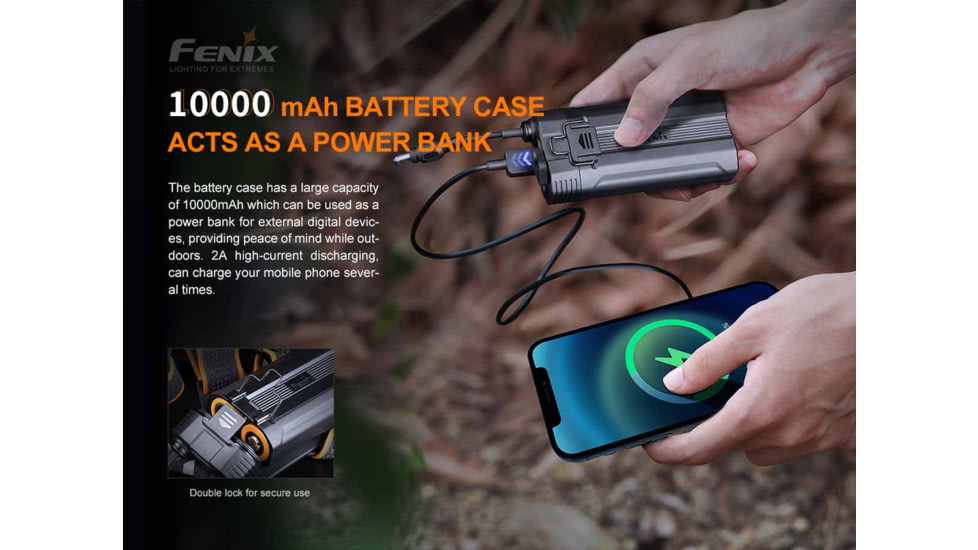 Fenix Lighting HP30R V2.0 Lithium Ion 3000 Lumens XHP50 LED, XP-G3 S4 LED Headlamp, Black, HP30V2BK
