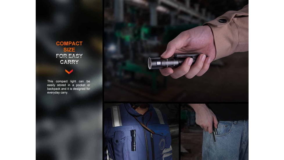 Fenix Lighting LD12R Lithium Ion 600 Lumens Luminus SST20 LED, SC1818C LED Flashlight, Black, LD12RLXBK