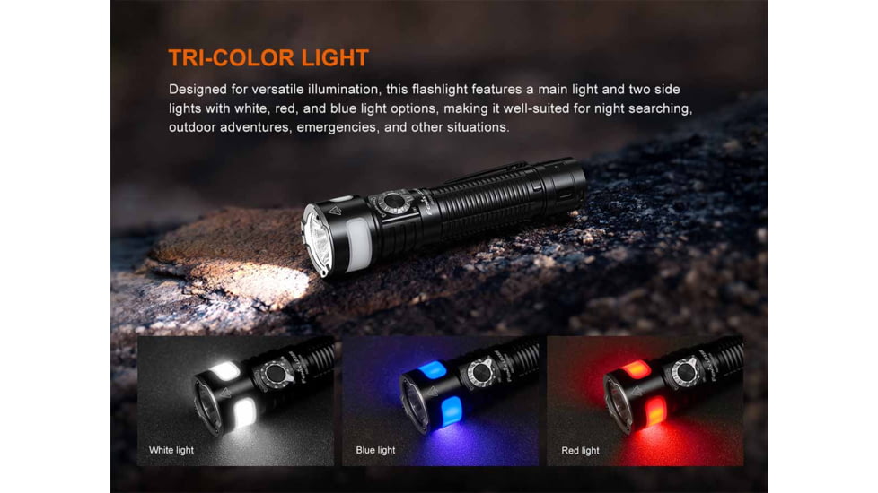 Fenix Lighting LD35R Lithium Ion 1800 Lumens COB, Luminus SST40 Gen2 LED Flashlight, Black, LD35RSBK