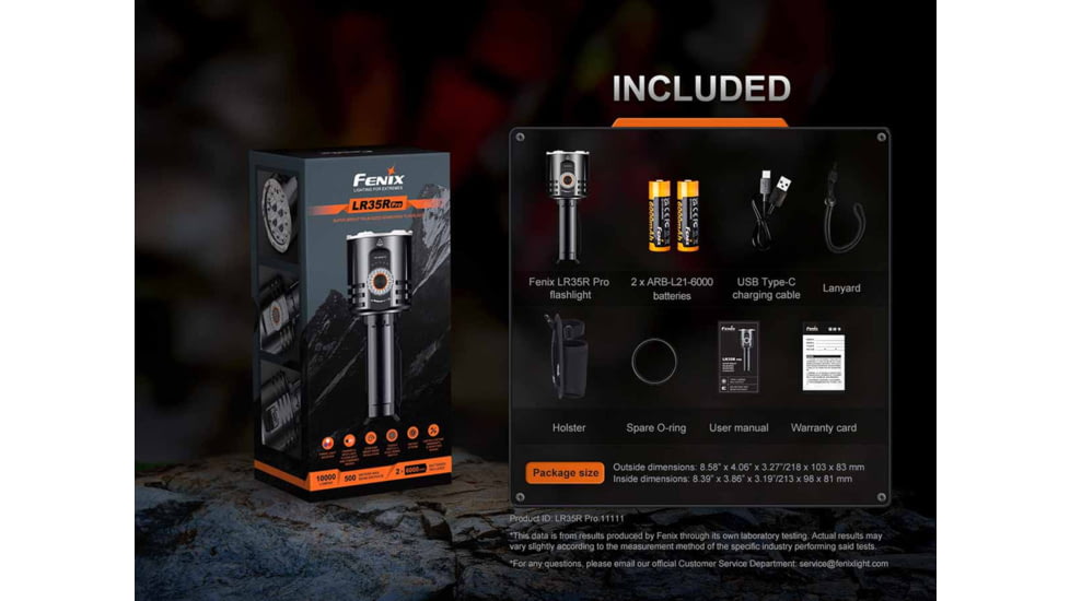 Fenix Lighting LR35R PRO Lithium Ion 10000 Lumens Flashlight