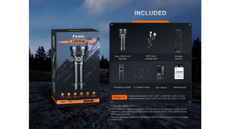 Fenix Lighting LR50 V2.0 46950 18000 Lumens LED Flashlight