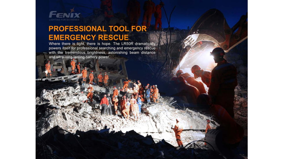 Fenix Lighting LR50R Lithium Ion 12000 Lumens Flashlight