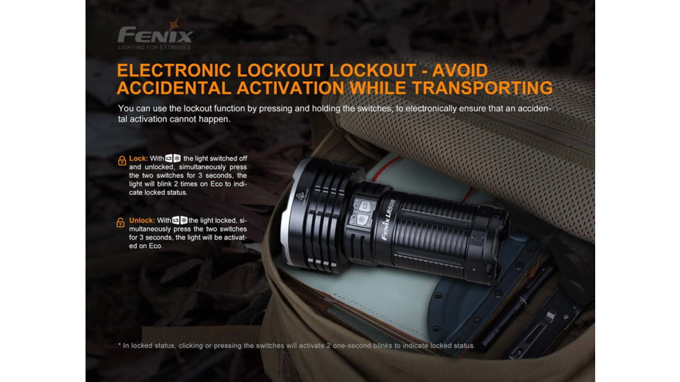 Fenix Lighting LR50R Lithium Ion 12000 Lumens Flashlight