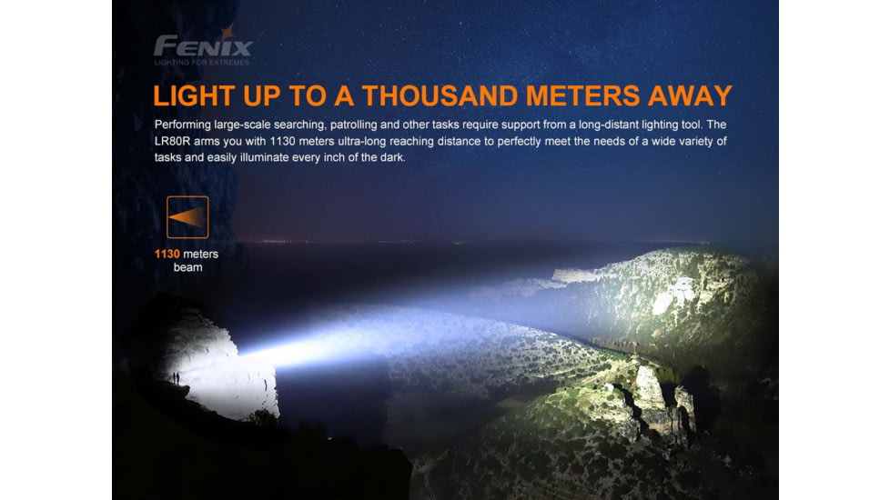 Fenix Lighting LR80R Lithium Ion 18000 Lumens Flashlight