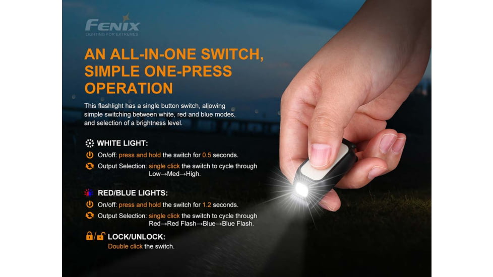 Fenix Lighting MINI-LITE 150 Lumens CA18 LED, Everlight 2835 LED Flashlight, Black, ELTBK