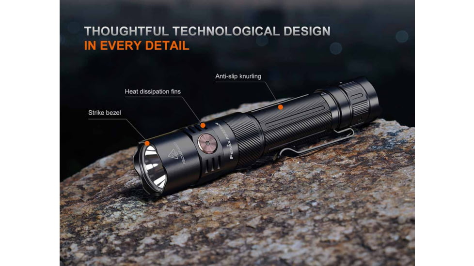 Fenix Lighting PD35R ACE Lithium Ion 2000 Lumens Luminus SFT40 LED Flashlight, Black, PD35RACBK