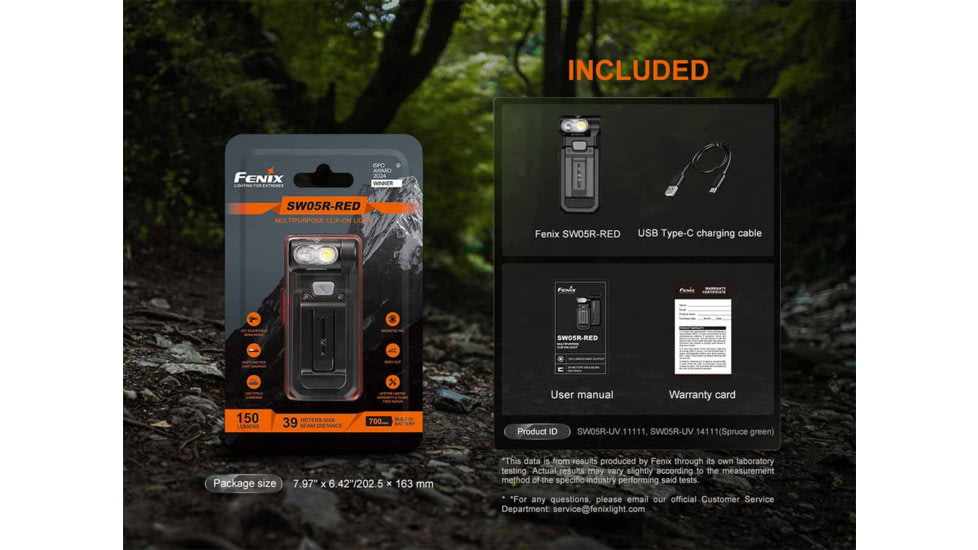 Fenix Lighting SW05R-RED Lithium Ion 150 Lumens Flashlight