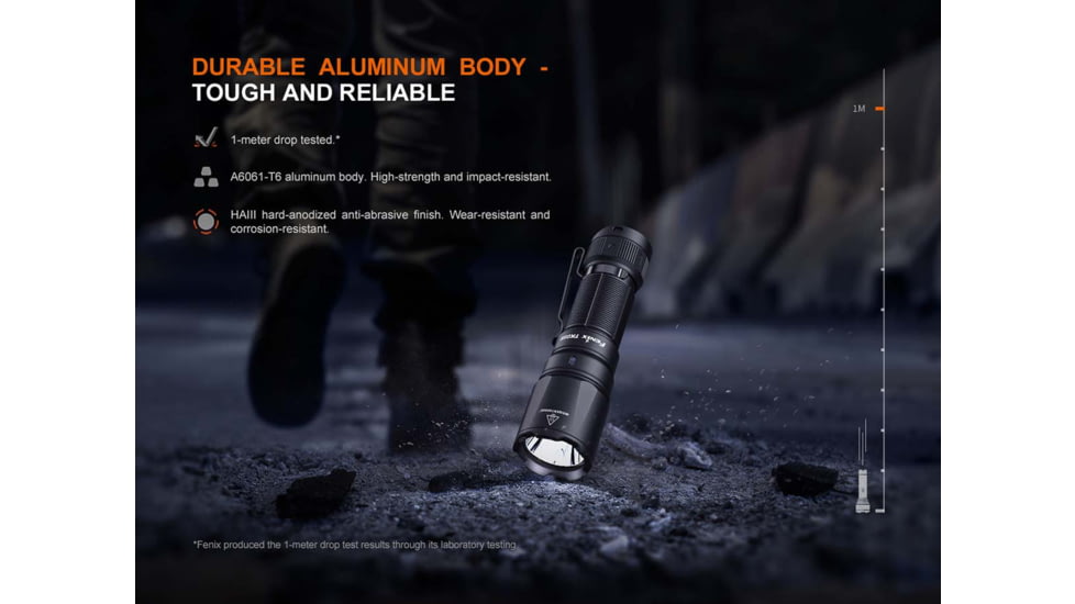 Fenix Lighting TK05R Lithium Ion 1000 Lumens Osram CSLPM1.TG LED Flashlight, Black, TK05ROBK