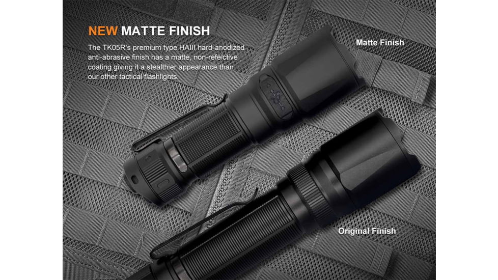 Fenix Lighting TK05R Lithium Ion 1000 Lumens Osram CSLPM1.TG LED Flashlight, Black, TK05ROBK