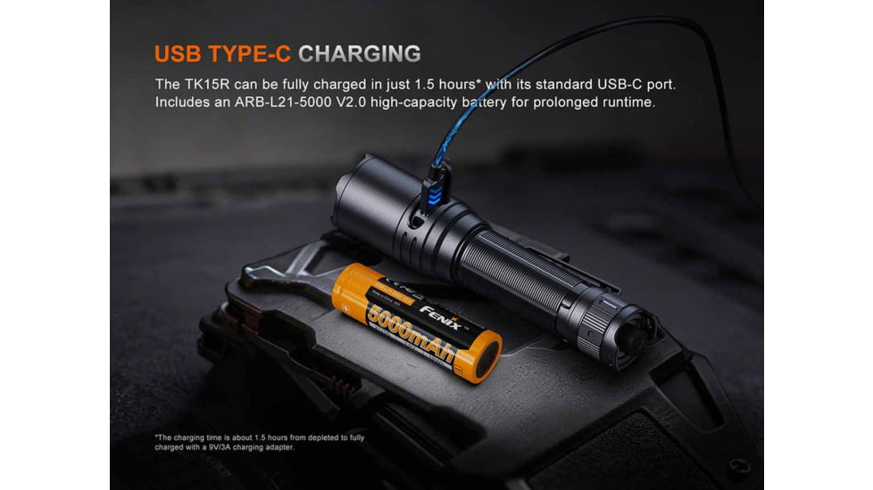 Fenix Lighting TK15R Lithium Ion 3200 Lumens LED Flashlight