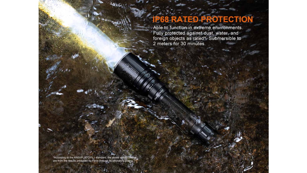 Fenix Lighting TK30R Lithium Ion 500 Lumens Laser Module Flashlight, Black, TK30RLSBK