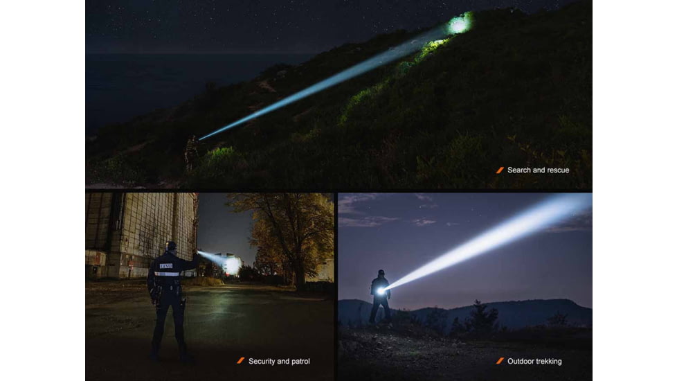 Fenix Lighting TK30R Lithium Ion 500 Lumens Laser Module Flashlight, Black, TK30RLSBK