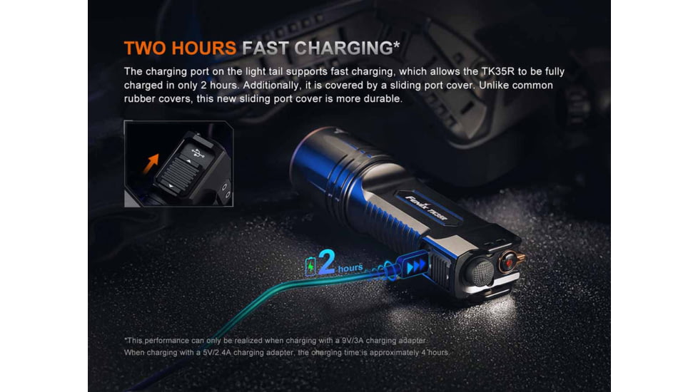 Fenix Lighting TK35R Lithium Ion 5800 Lumens Luminus SFT25R LED, Luminus SST08 UV LED Flashlight, Black, TK35RSFBK