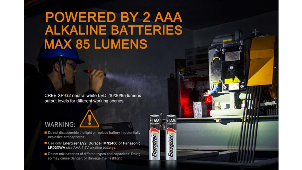 Fenix Lighting WF05E 85 Lumens Cree XP-G2 LED Flashlight, Black, WF05ISBK