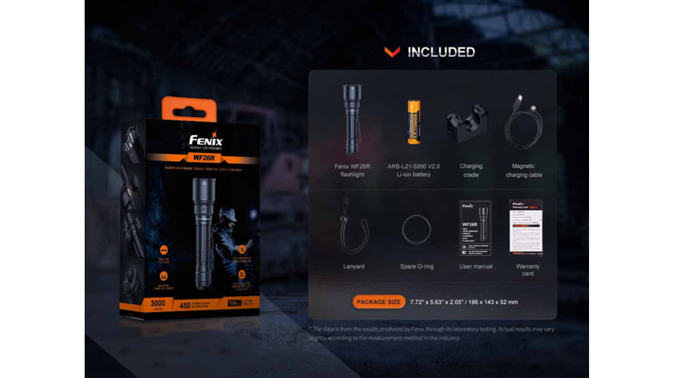 Fenix Lighting WF26R Lithium Ion 3000 Lumens Flashlight