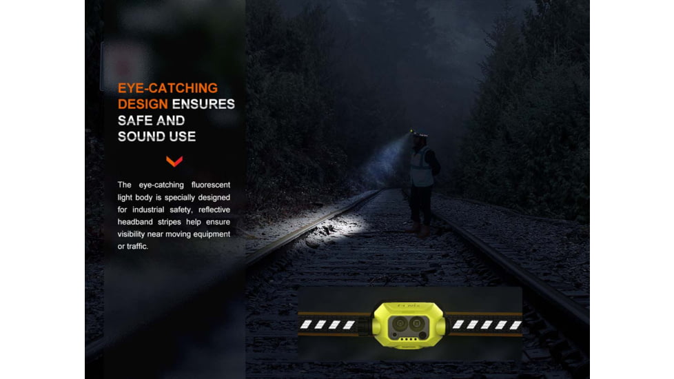 Fenix Lighting WH23R Lithium Ion 600 Lumens Luminus LED Headlamp, Yellow, WH23RXYW