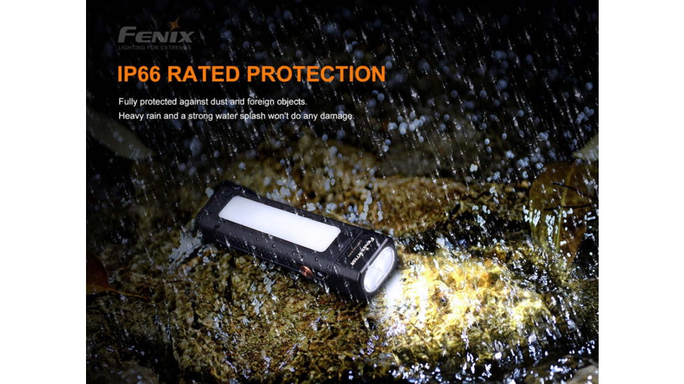 Fenix Lighting WT16R Lithium Ion 300 Lumens CREE XP-E2 LED, COB Flashlight, Black, WT16RXBK