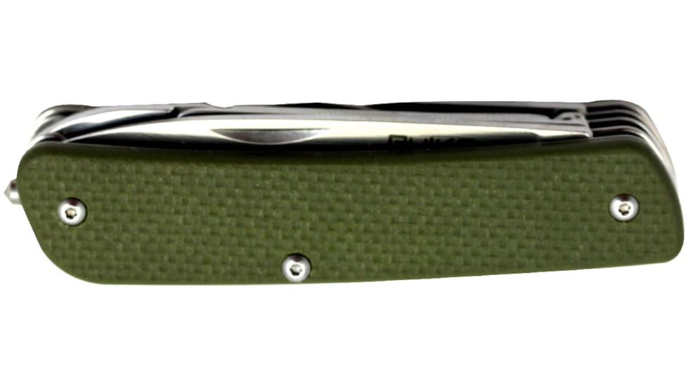 RUIKE M41 Multifunction Knife, 2.79in, 12C27 Stainless Steel, Clip Point, Plain Blade, G10 Handle, Green, M41-G