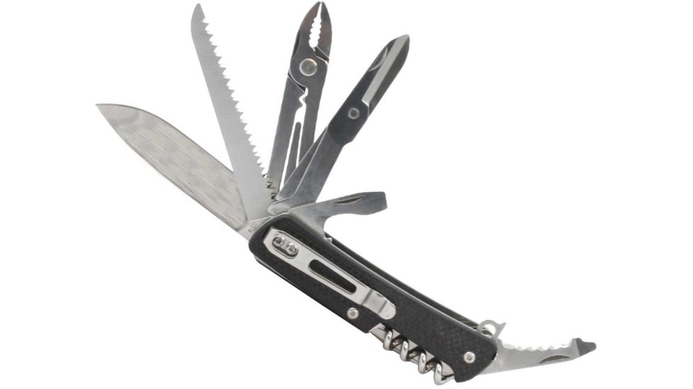 RUIKE M51 Multifunction Knife, 2.79in, 14C28N Stainless Steel, Clip Point, Plain Blade, Black, M51-B