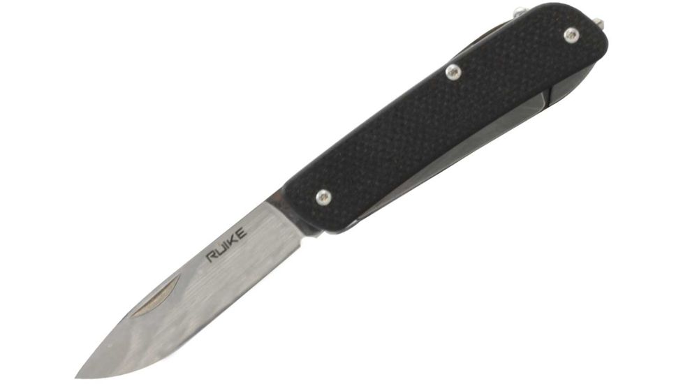 RUIKE M51 Multifunction Knife, 2.79in, 14C28N Stainless Steel, Clip Point, Plain Blade, Black, M51-B