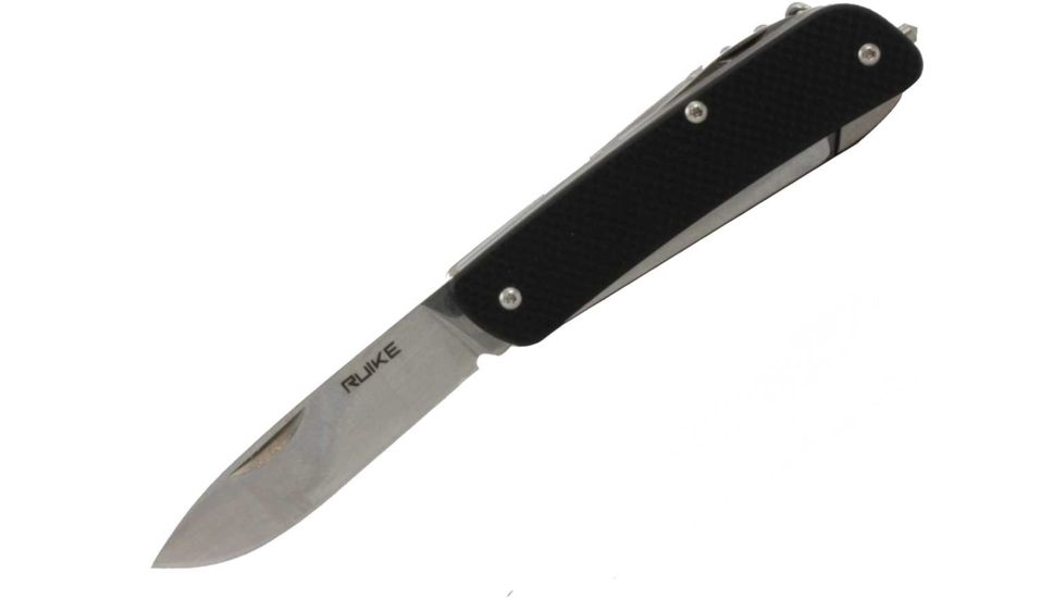 RUIKE M61 Multifunction Knife, 2.79in, 14C28N Stainless Steel, Clip Point, Plain Blade, Black, M61-B