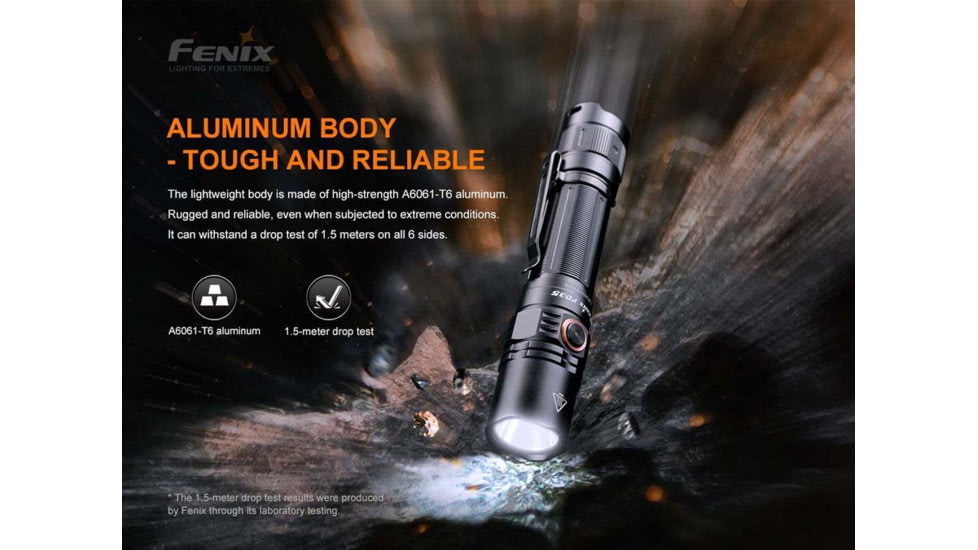 Fenix Lighting PD35 V3.0 Lithium Ion 1700 Lumens Luminus SFT40 LED Flashlight, Black, PD35V3BK